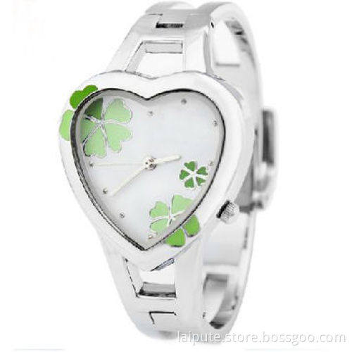 Sweetheart design fashion watch for sweet ladies, stainless steel case and band with import movement